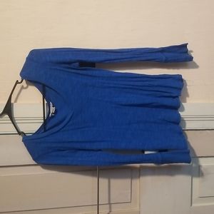 Blue long sleeve, v neck, M
